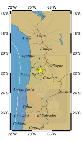 Sismo de magnitud 4,7 Richter afectó a la Región de Antofagasta