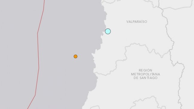 Sismo de 6,4 grados remeció a la zona central del país