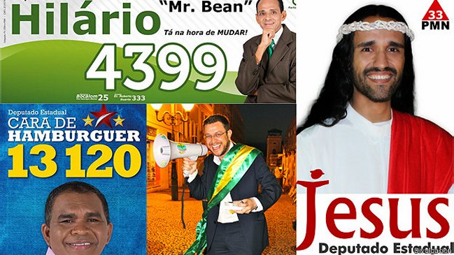 Los candidatos con nombres más exóticos en Brasil
