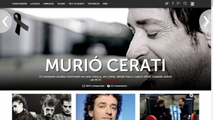   Así informaron los medios argentinos la muerte de Cerati 
