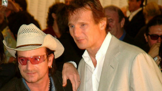 Liam Neeson y Bono trabajan en un guión para una película