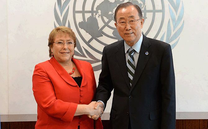 Presidenta Michelle Bachelet arribó a Nueva York para participar de Asamblea de Naciones Unidas