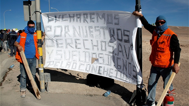 Trabajadores de minera Escondida iniciaron paro de advertencia por 24 horas