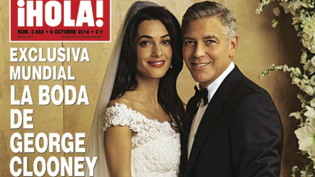 Revistas publicarán en exclusiva las fotos de la boda de George Clooney