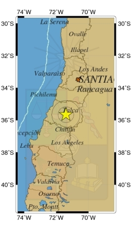 Sismo de 5,2 Richter afectó a regiones de O'Higgins y el Maule