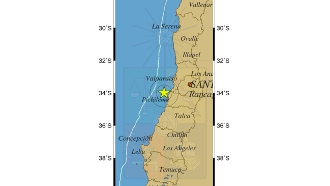 Sismo de 4,6 Richter afectó de madrugada a la zona central