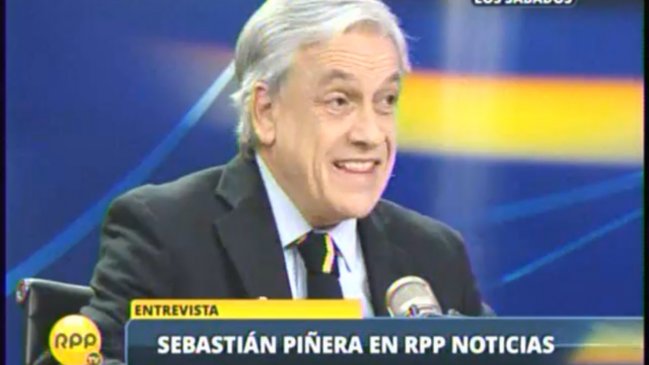 Sebastián Piñera en Perú: Tengo la convicción de que el triángulo terrestre pertenece a Chile