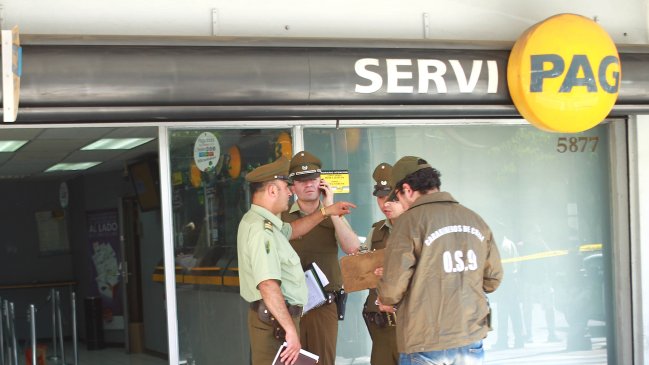 Más de 100 millones de pesos fueron sustraídos desde Servipag en Huechuraba