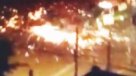 El espectacular accidente de un helicóptero de Carabineros en Gran Avenida