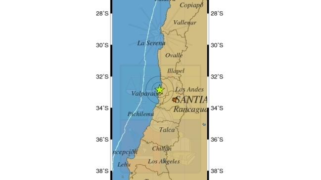 Sismo de menor intensidad se registró en la Región de Valparaíso