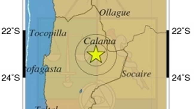 Temblor de menor intensidad se registró en la Región de Antofagasta
