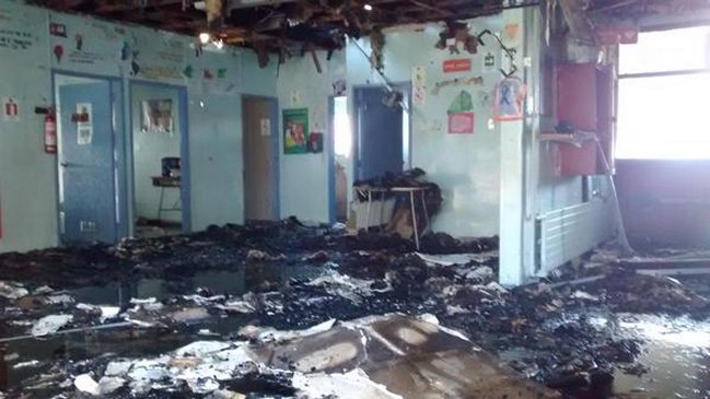 Pérdidas millonarias por incendio en hospital de Queilén