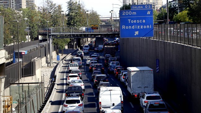 Entrar al centro por Autopista Central valdrá el doble durante las mañanas