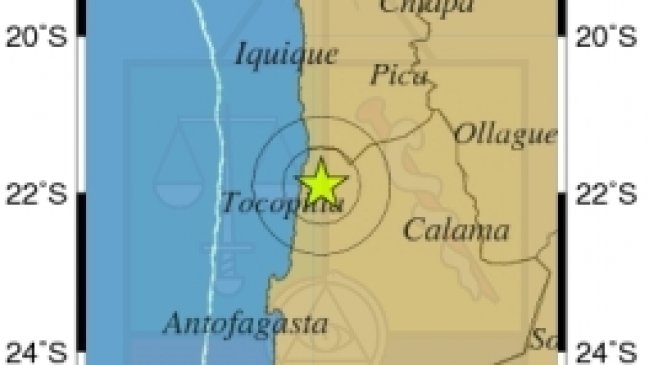 Sismo de magnitud 4,1 Richter afectó a la Región de Antofagasta
