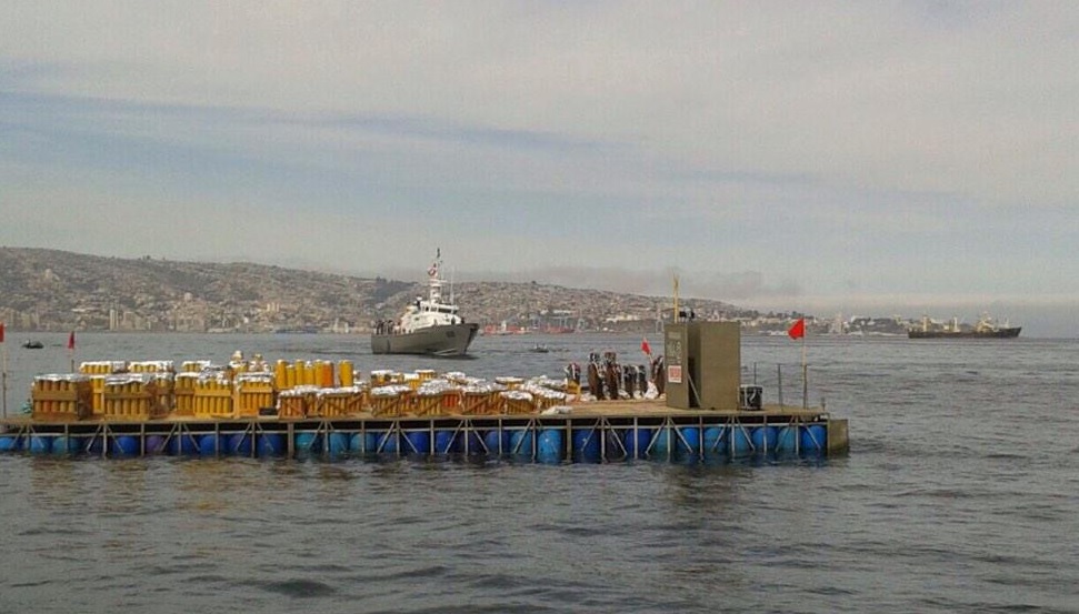 Alcaldes realizaron inspección marítima a plataformas del Año Nuevo en el Mar