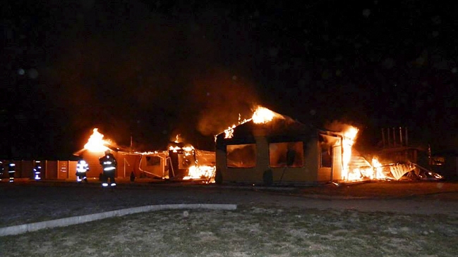 Ataque incendiario destruyó instalaciones pertenecientes a forestal Masisa en Collipulli