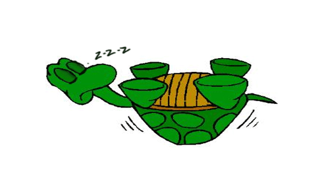 Cómo hace una tortuga invertida para volver a ponerse de pie