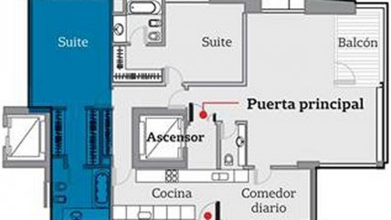   El plano del departamento del fiscal Nisman 