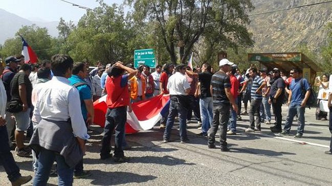 Trabajadores del proyecto Alto Maipo cumplieron 18 días en paro