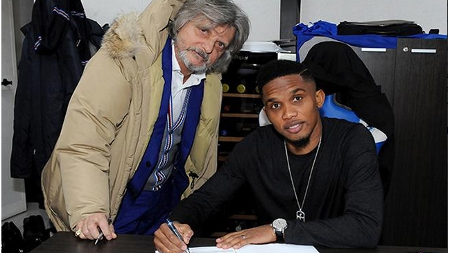 Samuel Eto'o firmó hasta 2018 con Sampdoria