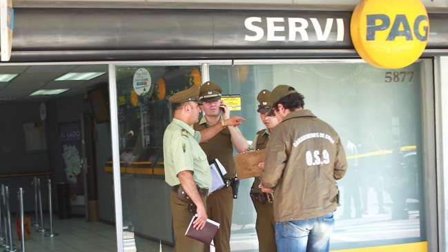 Sujetos robaron más de 20 millones de pesos en Servipag de Villa Alemana