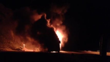   Máquina de Tur Bus se incendió en plena Ruta 68 