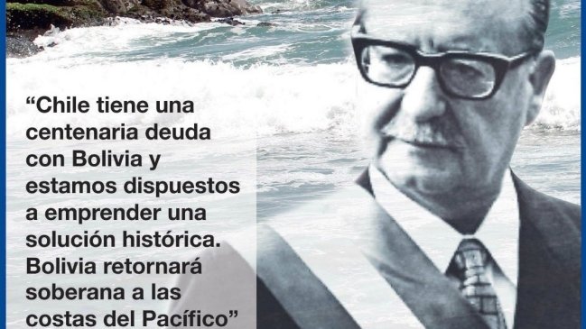 Bolivia recordó opinión de Allende por salida al mar con inserto en diario chileno