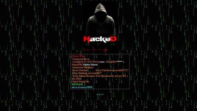 Hackearon sitio web del Ministerio de Defensa