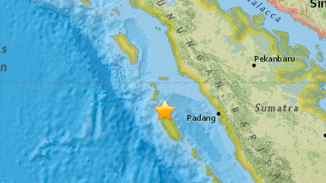 Sismo de 6,4 grados sacude el oeste de la isla de Sumatra