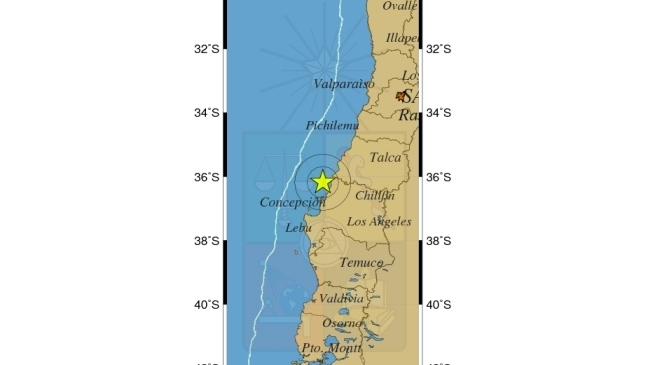 Sismo de mediana intensidad se produjo en regiones del Maule y Biobío