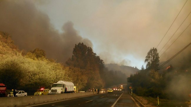Las zonas que deben evacuar en Valparaíso y Viña del Mar por el incendio forestal