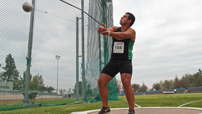 Juvenil Humberto Mansilla batió récord adulto de Chile en lanzamiento de martillo