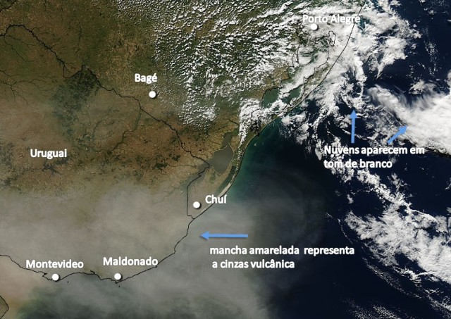 Cenizas del Calbuco llegaron a Uruguay y el sur de Brasil