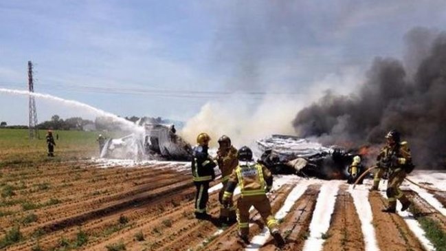 Avión militar se estrelló en España