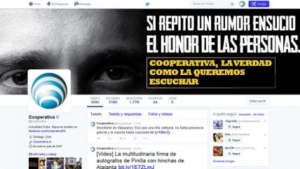   Agencia peruana destacó a @Cooperativa como líder entre tuiteros chilenos 