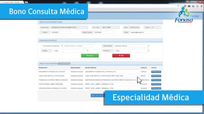 Bono web de Fonasa: La guía para médicos y pacientes