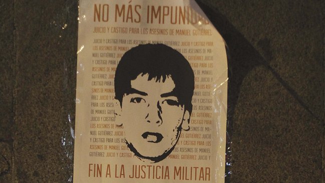 Reducen condena de carabinero que mató a Manuel Gutiérrez