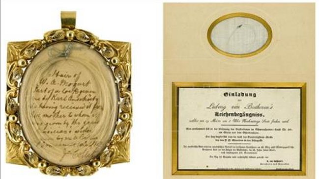 Un mechón de pelo de Mozart se vende en Londres por 53.800 dólares
