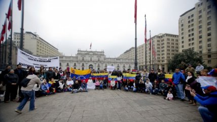   Protesta de venezolanos en Chile contra Nicolás Maduro 