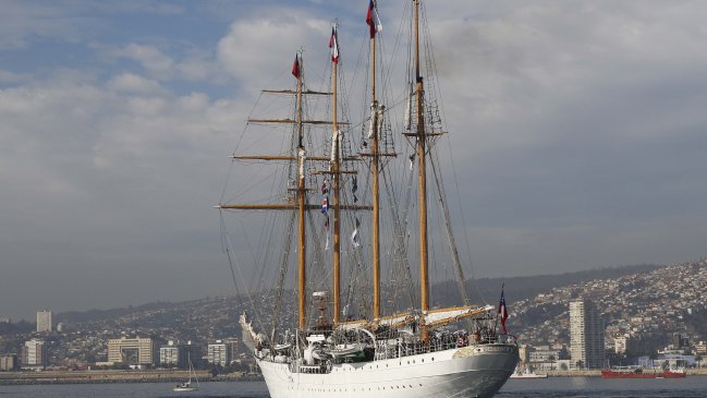 Agrupaciones de DD.HH. protestaron durante zarpe del Buque Escuela Esmeralda
