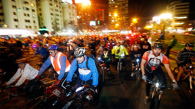 Este martes se realiza nueva cicletada masiva en Santiago