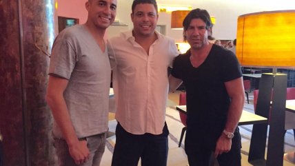   La foto de Marcelo Salas junto a otros dos grandes goleadores 