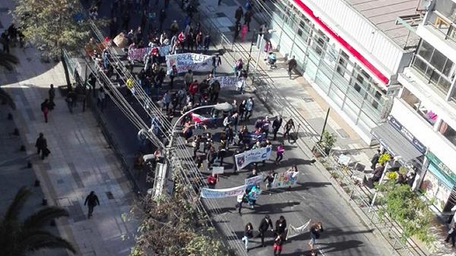 Profesores, funcionarios y estudiantes marcharon contra reformas en Viña