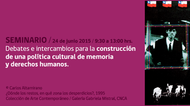 Seminario abordará la construcción de una política cultural de Memoria y DD.HH.