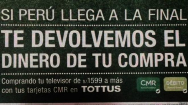 Supermercado chileno prometió devolver dinero si Perú llega a final de Copa América
