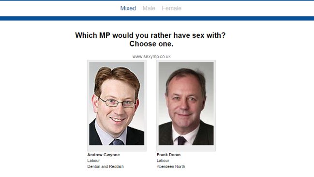 Sitio para valorar sex appeal de parlamentarios causa furor en Reino Unido