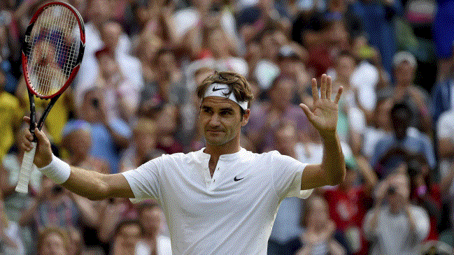 Roger Federer avanzó con solvencia a los cuartos de final en Wimbledon
