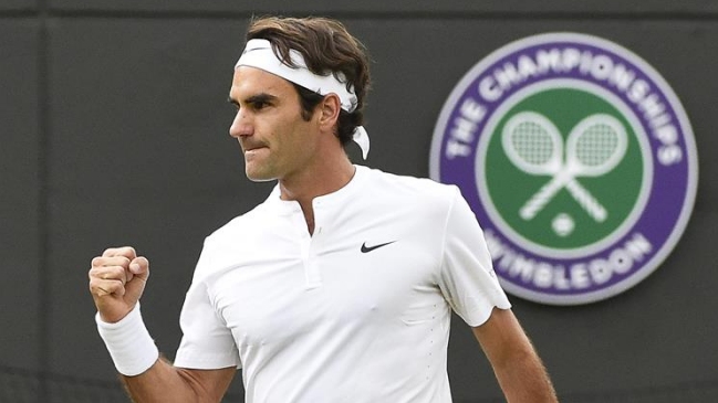 Roger Federer es el primer clasificado a semifinales de Wimbledon
