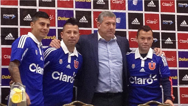 Universidad de Chile presentó a Renato González, Leonardo Valencia y Patricio Rubio