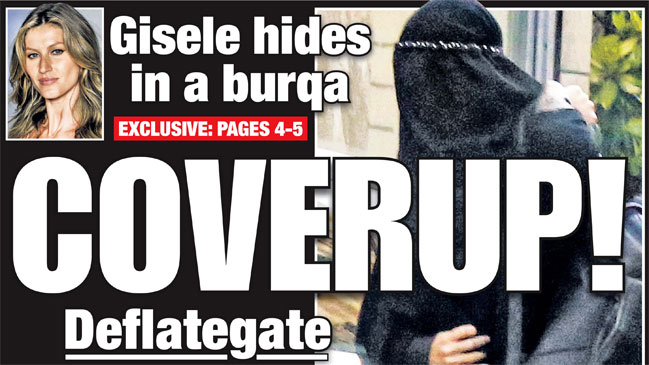 Giselle Bundchen intentó ocultar una cirugía plástica con un burka